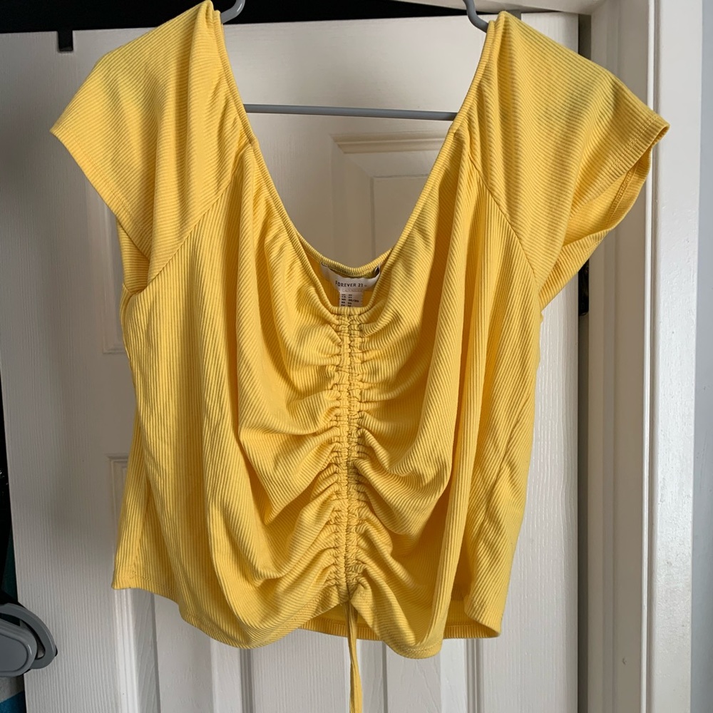 Yellow off the shoulder top
